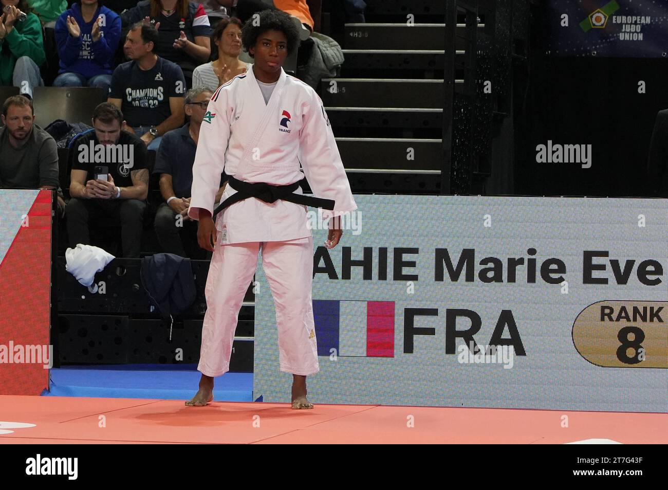 GAHIE Marie Eve of France 2eme Round - 70 KG donne durante i Campionati europei di Judo Individuals 2023 il 5 novembre 2023 alla Sud de France Arena di Montpellier, Francia - foto Laurent Lairys / DPPI Foto Stock