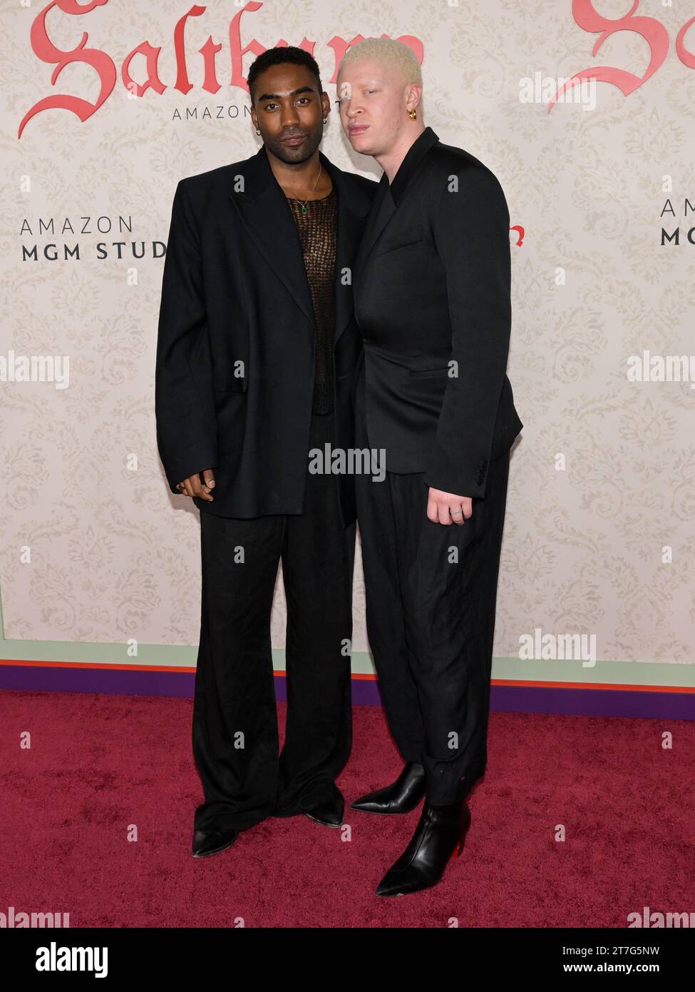 13 novembre 2023 - Los Angeles, California - David Alan Madrick, Shaun Ross. Los Angeles Premiere di "Saltburn" della MGM al Theatre at Ace. Credito fotografico: Billy Bennight/AdMedia/MediaPunch Foto Stock