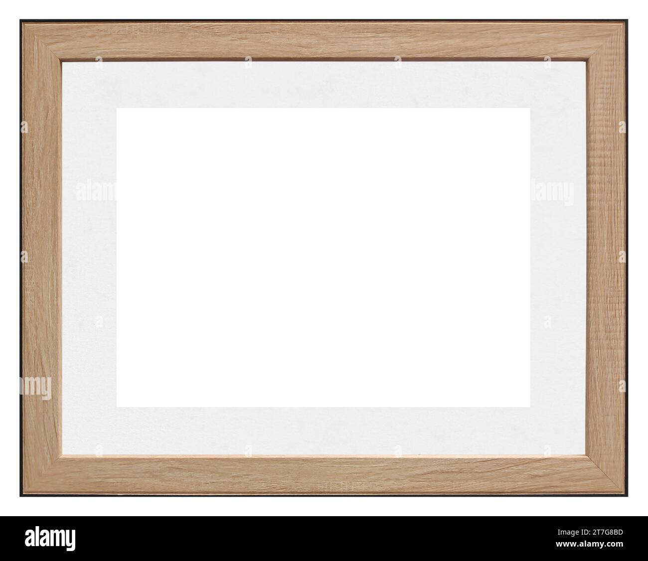 Cornice in legno con tappetino e spazio per la copia ideale per creare un mockup Foto Stock