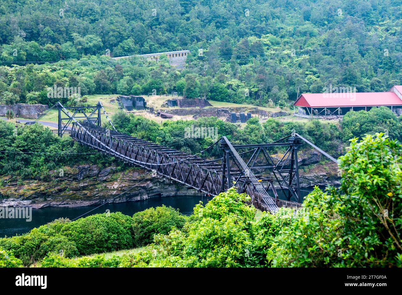 La miniera di Brunner era il più grande produttore di carbone della nuova Zelanda negli anni '1880, ma è in gran parte ricordata per il disastro sul posto di lavoro più mortale del paese che ne ha visti 6 Foto Stock