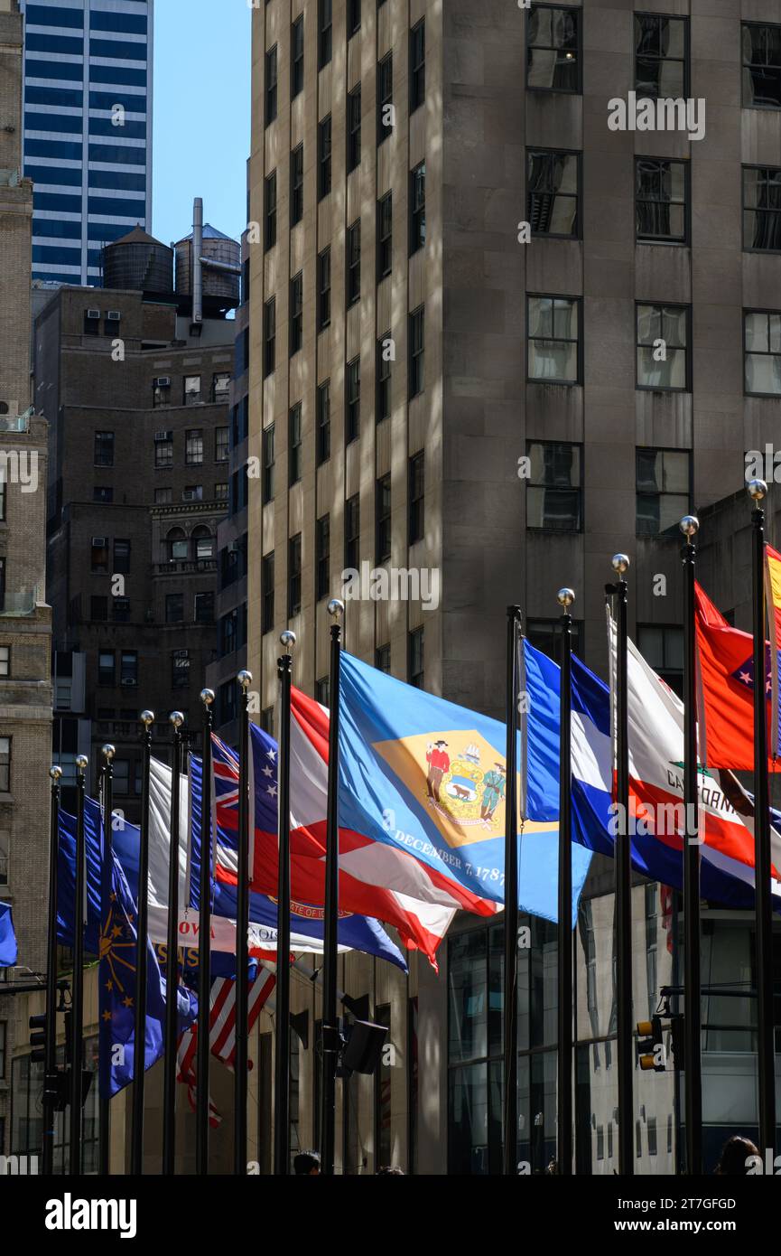 Rockefeller Center Plaza a New York City Foto Stock