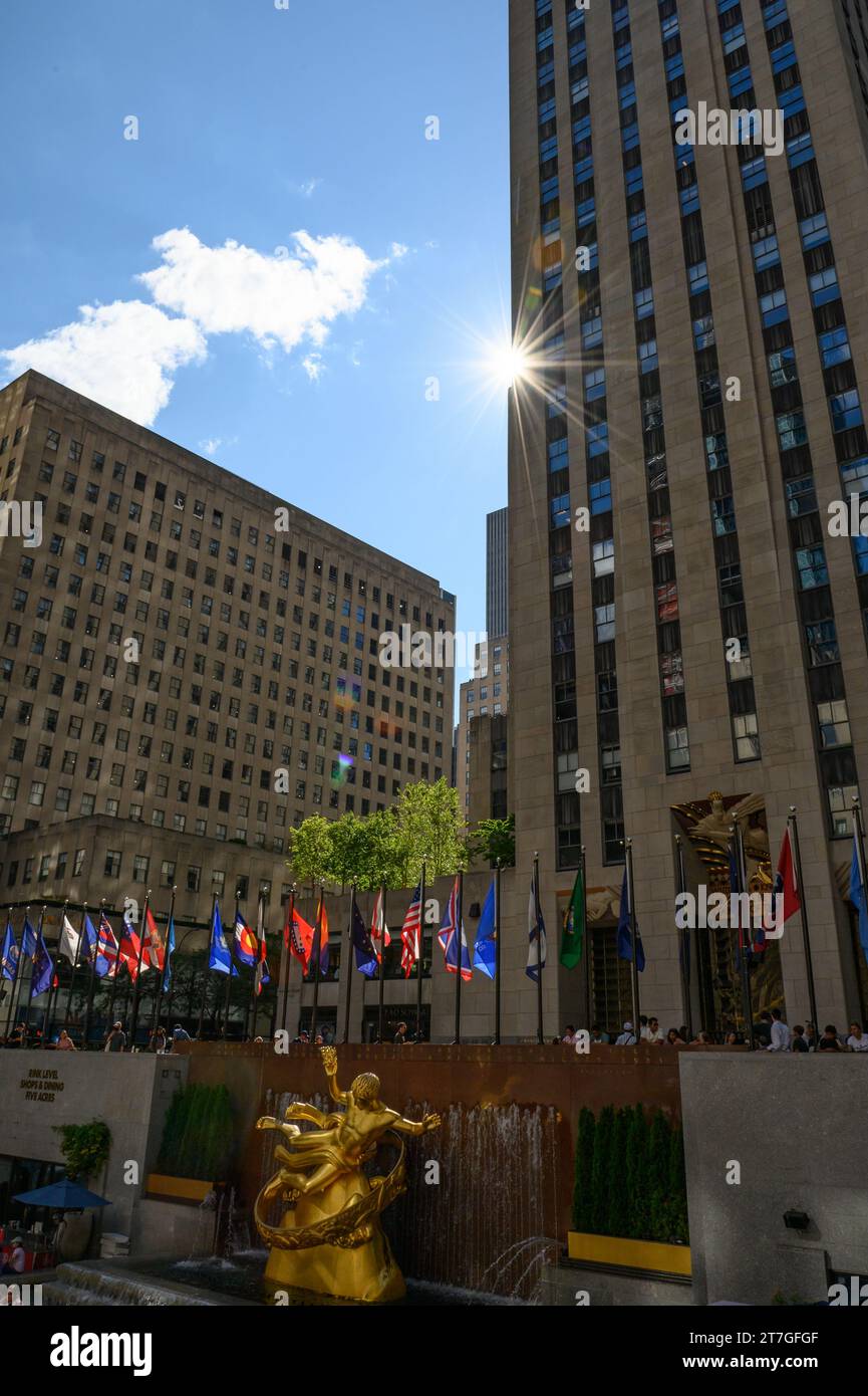 Edificio rockefeller plaza immagini e fotografie stock ad alta