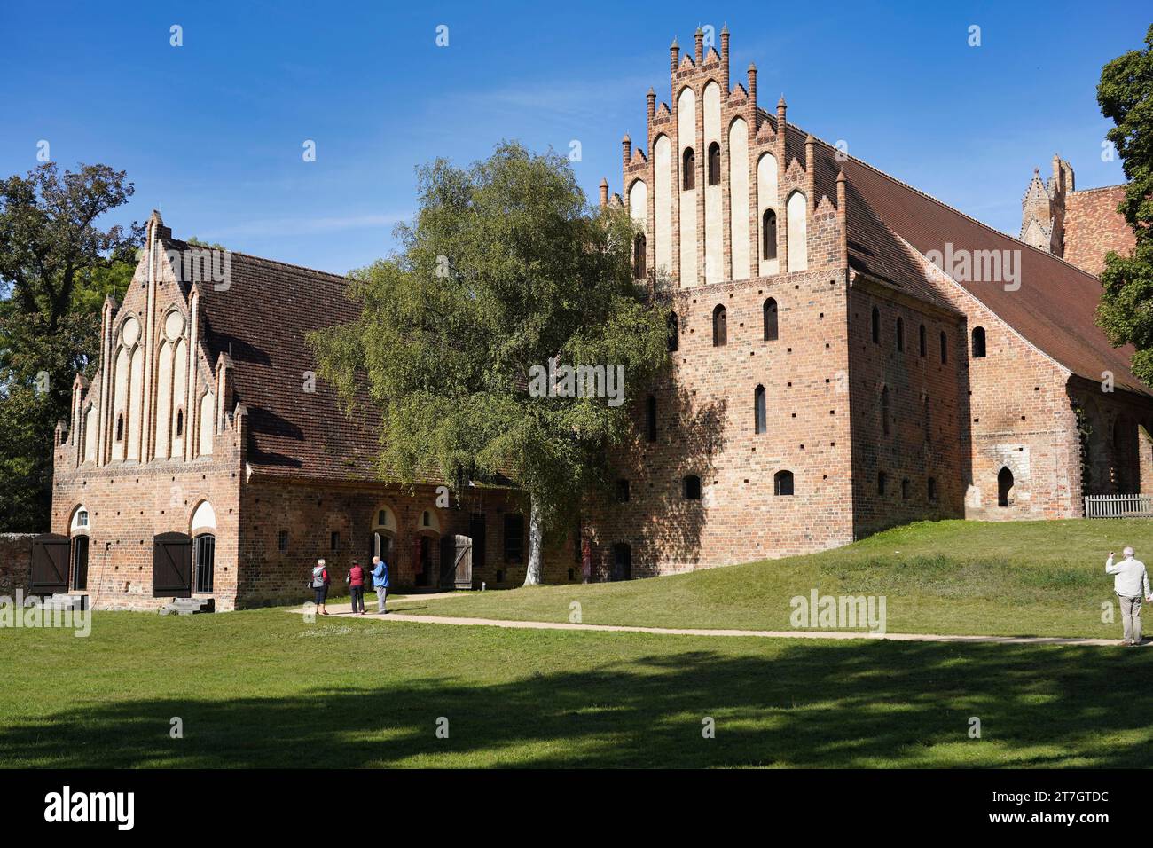 Monastero di Chorin, gotico medievale in mattoni, monastero di Chorin nel distretto di Barnim nel Brandeburgo, Germania Foto Stock