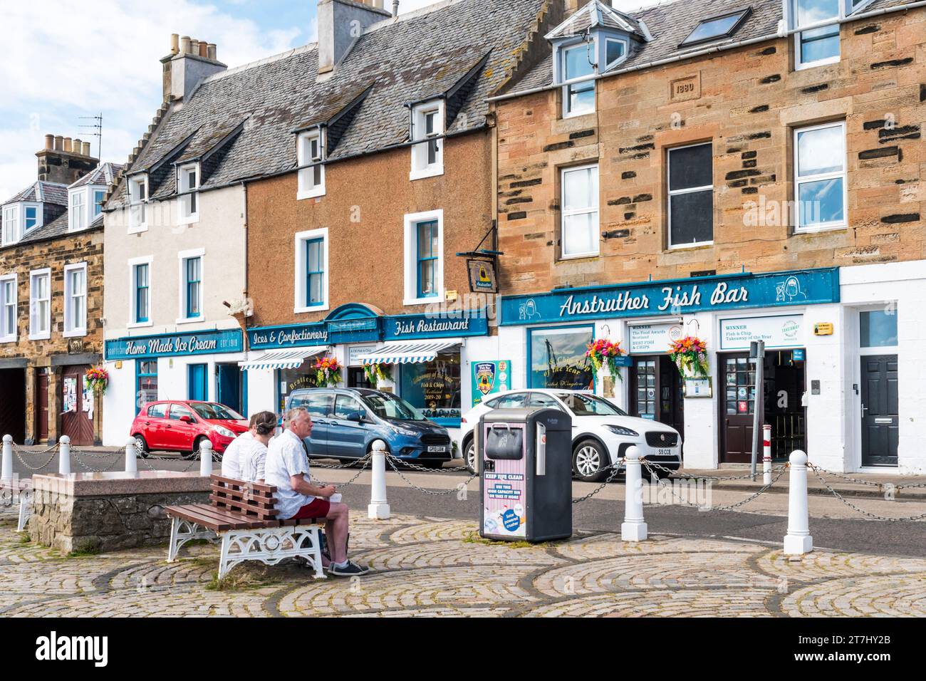 Anstruther Fish Bar a Shore Street, Anstruther, Fife. Foto Stock