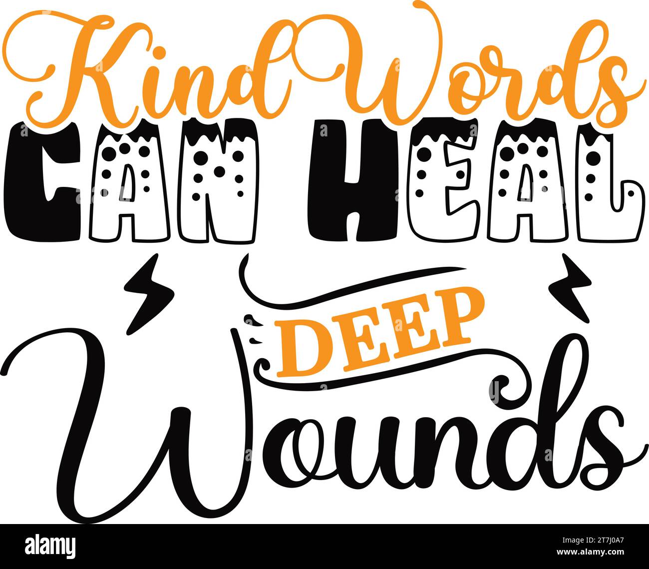 Le parole gentili possono guarire le ferite profonde Illustrazione Vettoriale