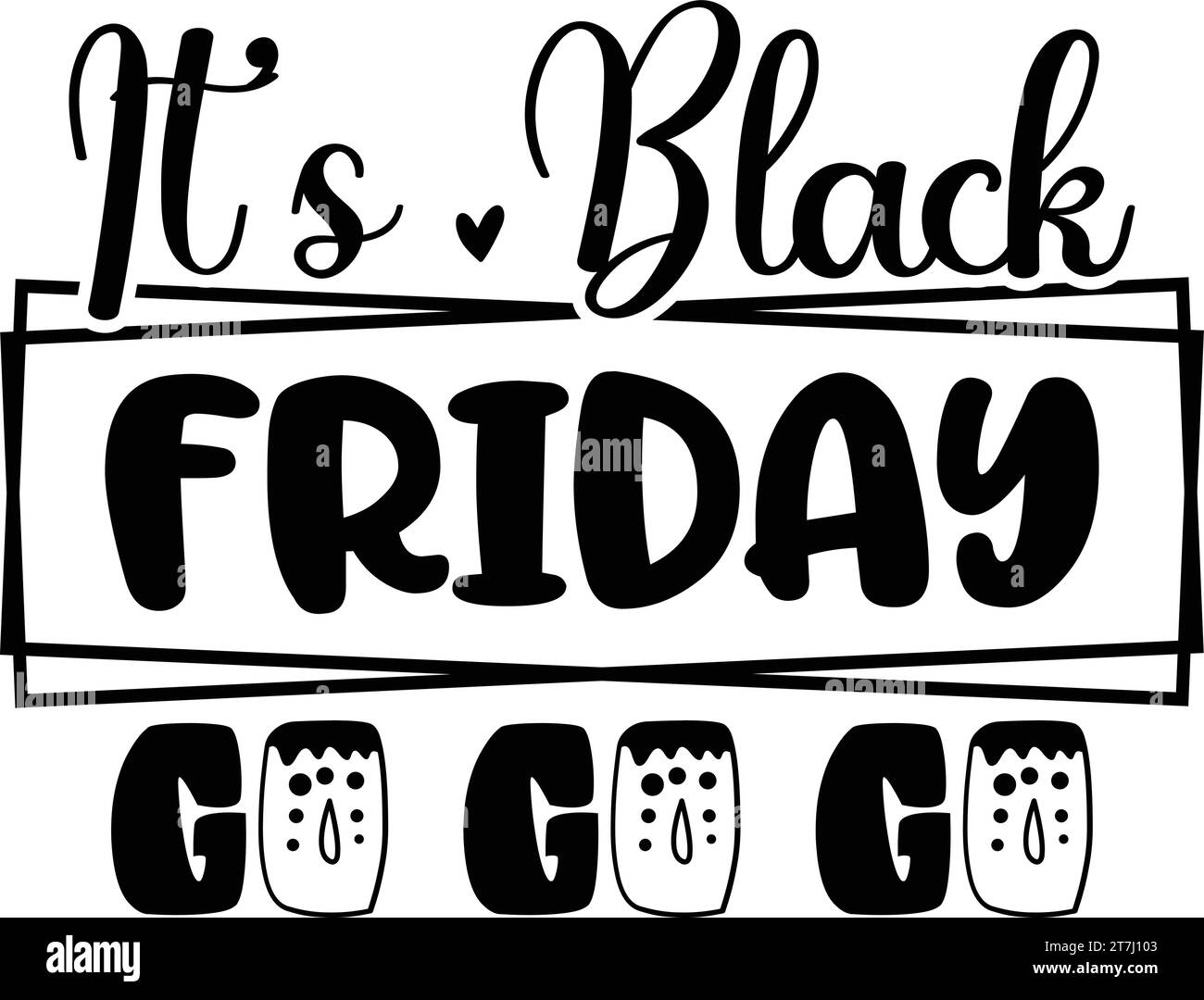 È il Black Friday Go Go Illustrazione Vettoriale