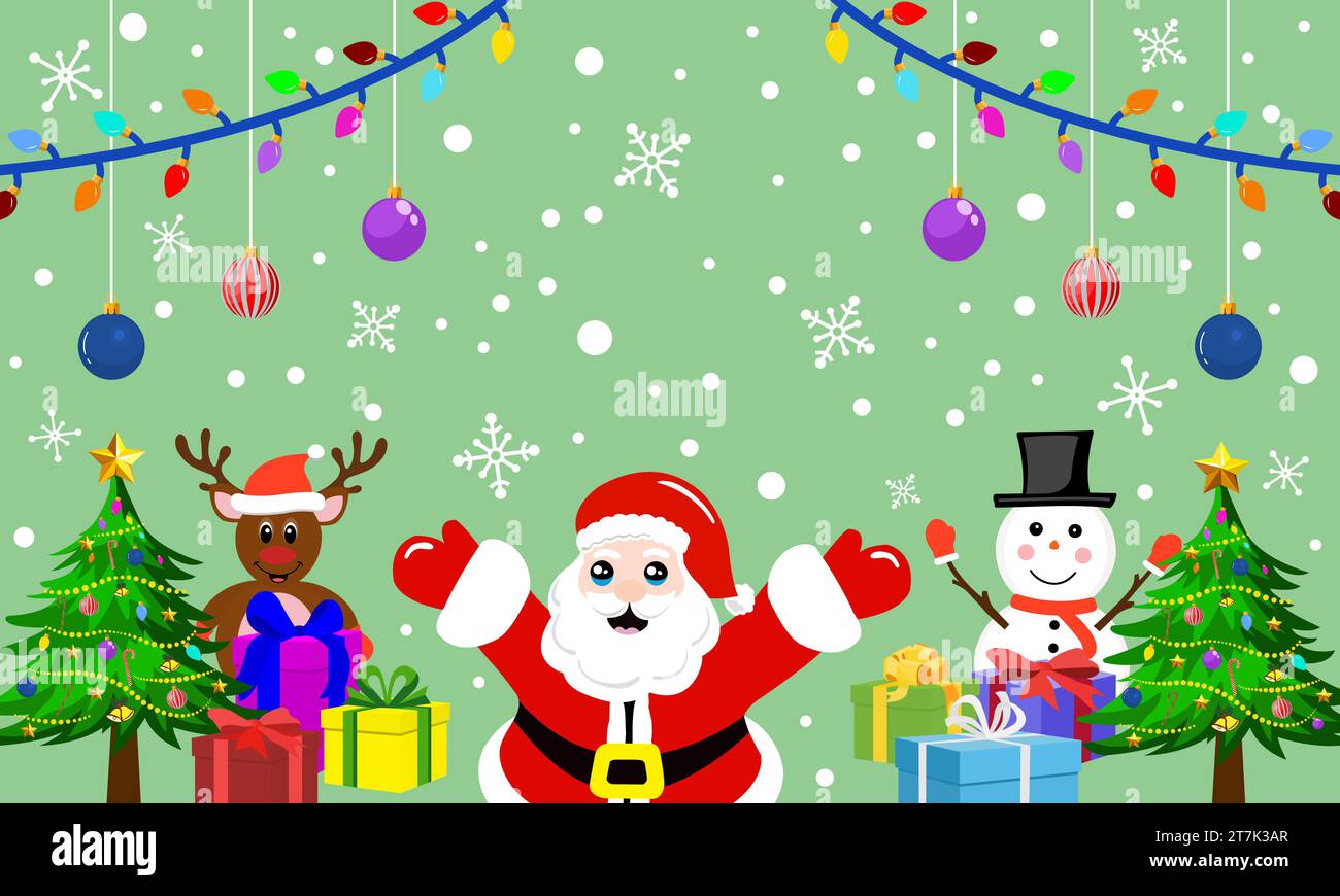 Babbo Natale buon Natale. Celebra il festival della felicità. Babbo Natale buon Natale. Celebra il festival della felicità. Foto Stock