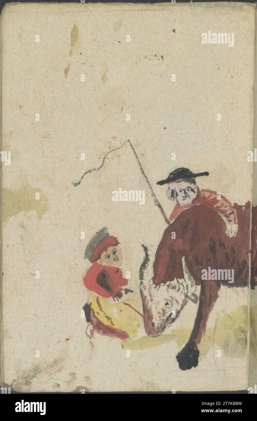 Josef von Führich libro di disegno Joseph Führich del 10 dicembre 1806. Matita angefangen 10.12.1806 Foto Stock