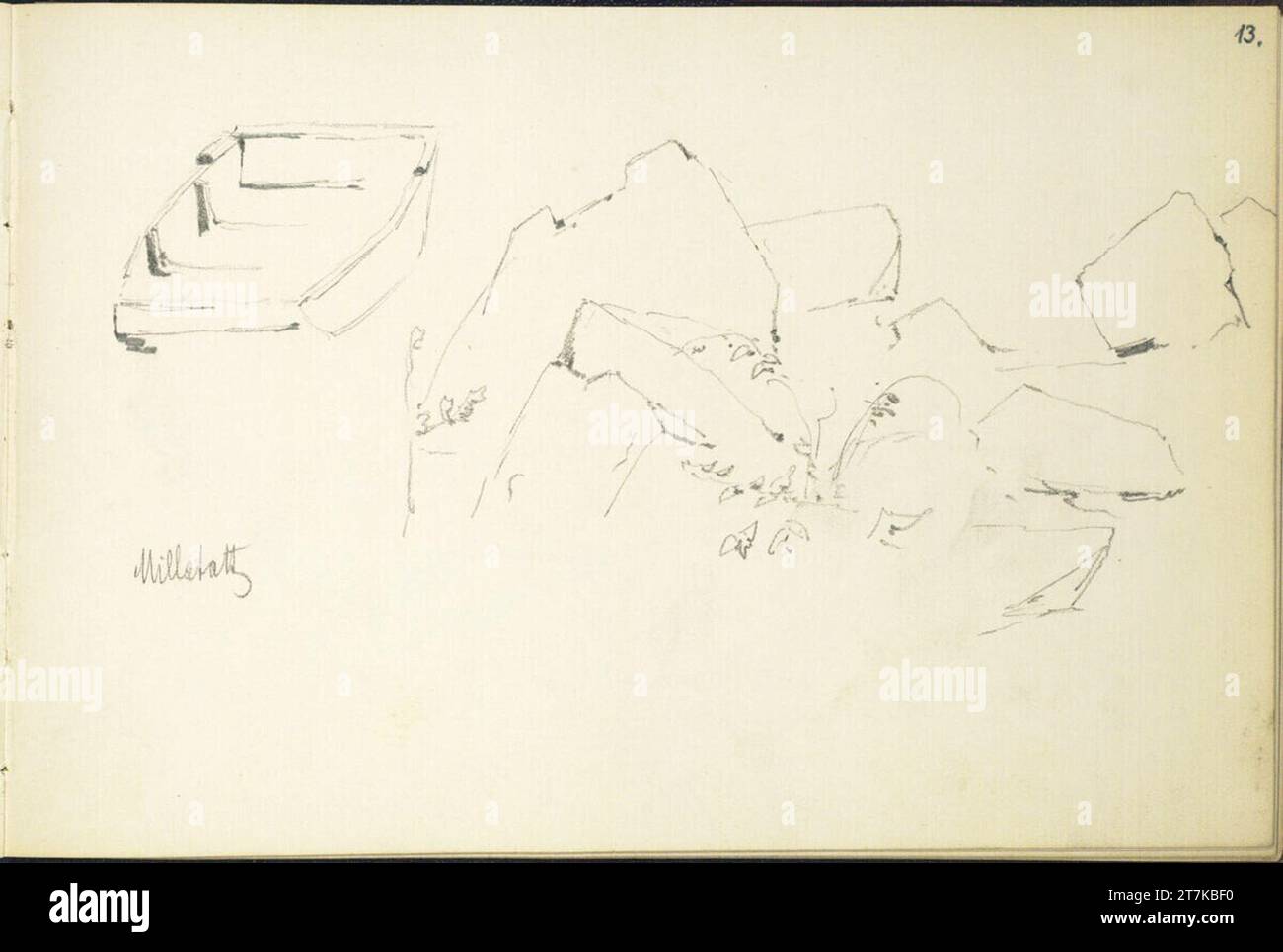 Theodor von Hörmann Millstatt. Pencil Sketchbook: 1877-1878 , 1877/1878 Foto Stock