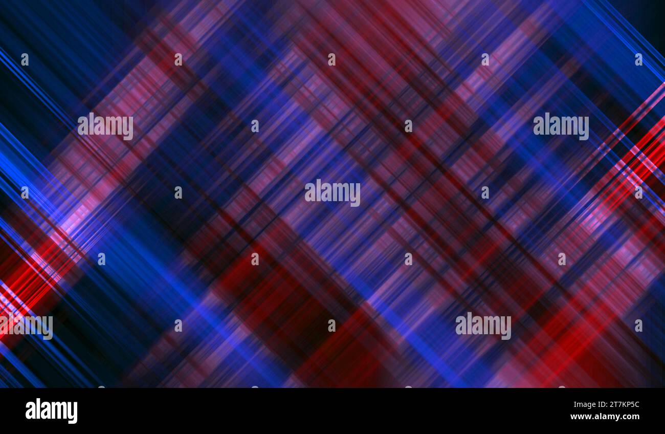 linee diagonali multicolore che si intersecano ad angolo retto. Foto Stock