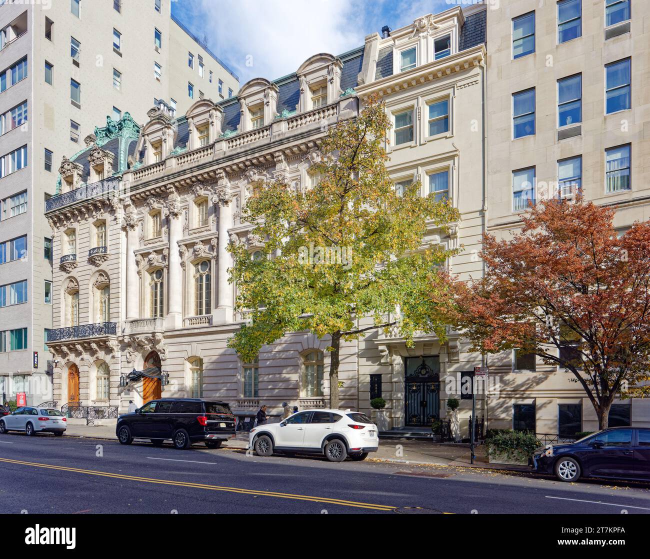 7-15 East 72nd Street, Beaux Arts Landmarks nel quartiere storico dell'Upper East Side, eretto nel 1896-1899 come residenze private. Foto Stock