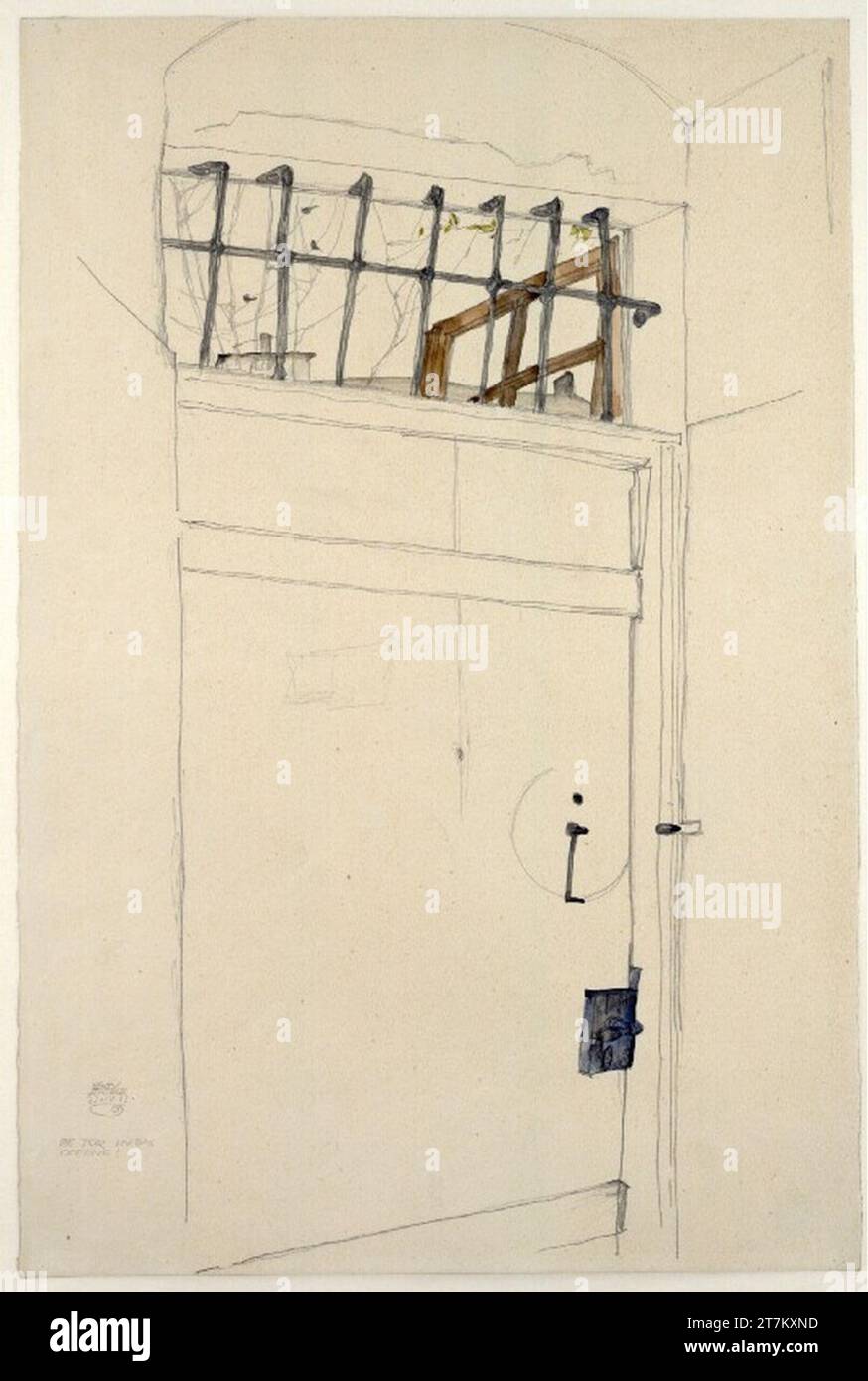 Egon Schiele la porta aperta! '. Matita, acquerello su carta Strathmore Japan, con primer 21. Aprile 1912, 1912-04-21 Foto Stock