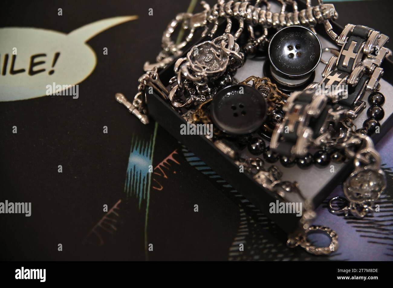 Braccialetti e pulsanti 8 Foto Stock