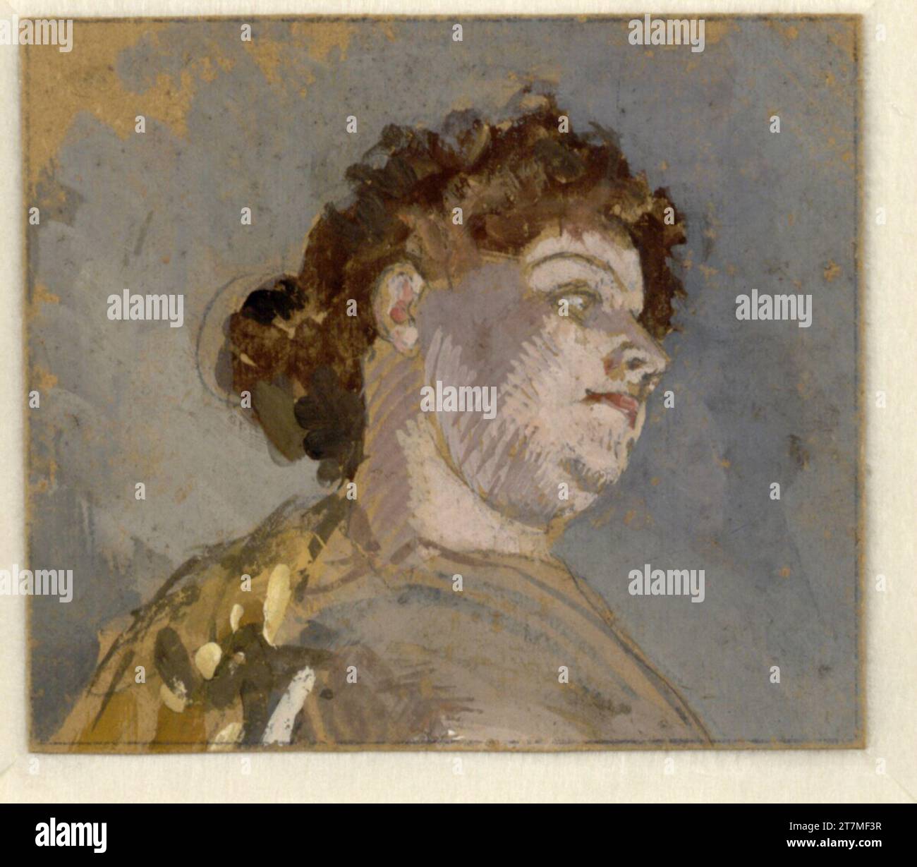 Teatro Josef Engelhart. Matite, guazzo Foto Stock