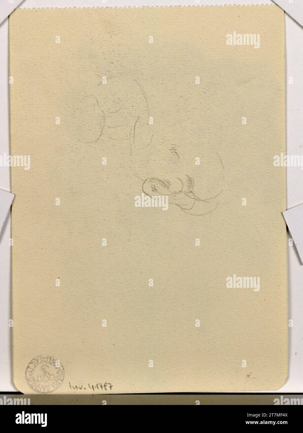 Josef Engelhart Sketch. Matita Foto Stock