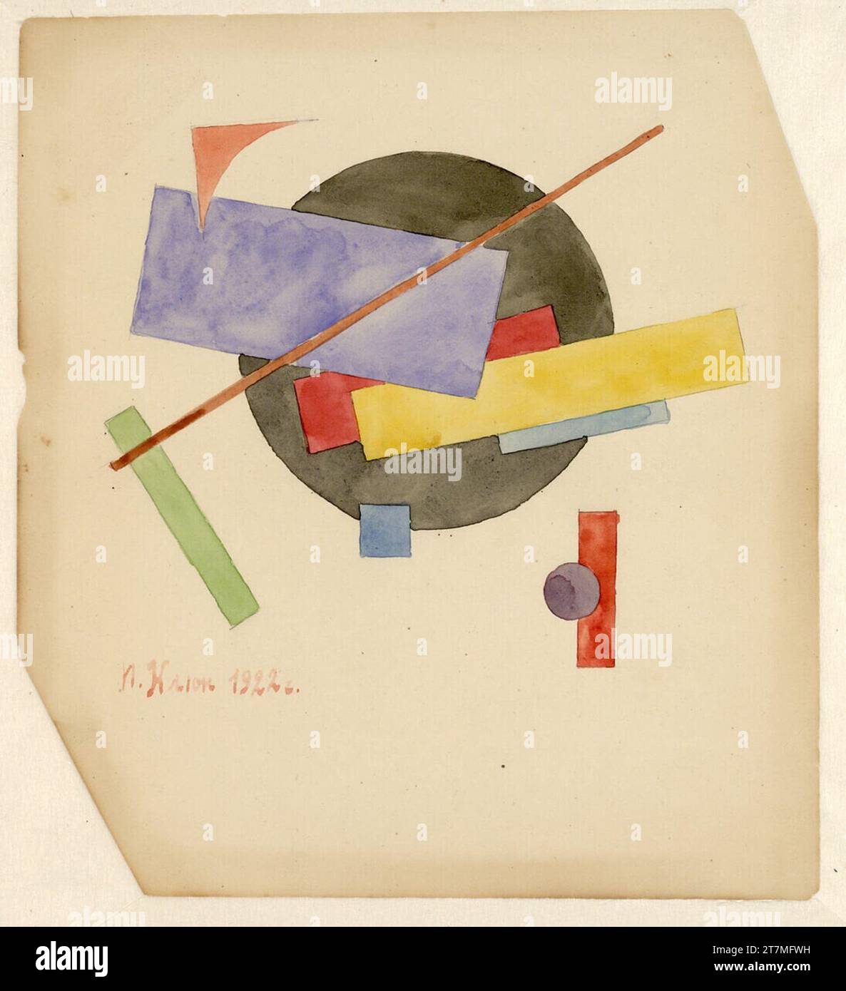 Iwan Kljun Suprematist Composition. Acquerello 1922 , 1922 Foto Stock