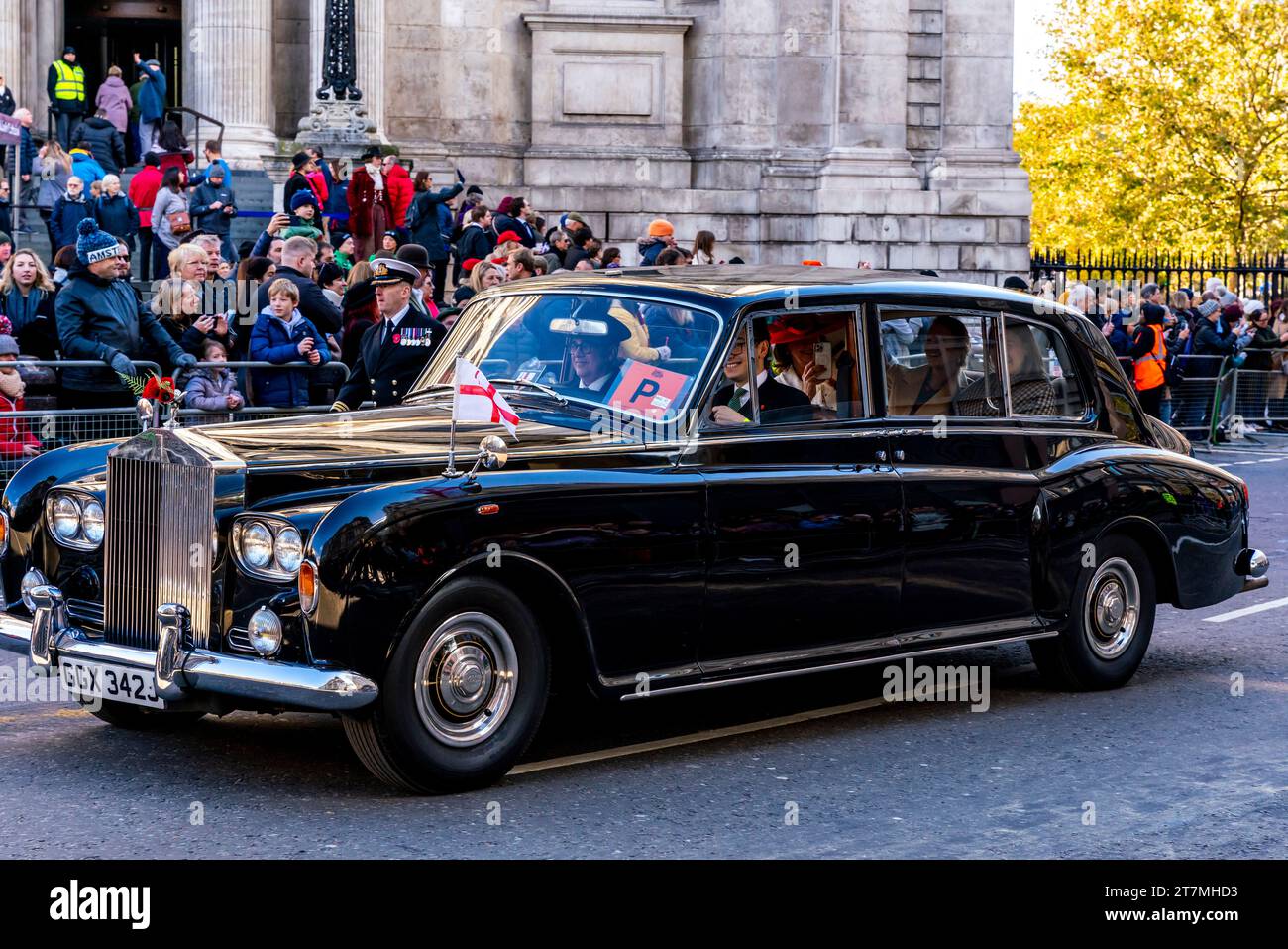 Mansion House Party (sostenitori del Mayoral e dello Shrieval) The Lord Mayor's Show, Londra, Regno Unito Foto Stock