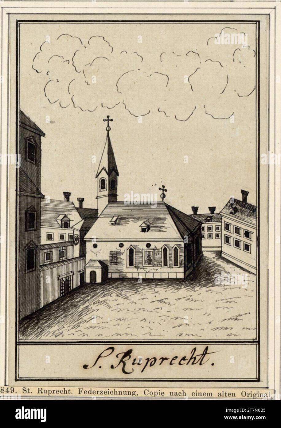 Anonym Sankt Ruprecht. Piuma 19. Secolo, XIX secolo Foto Stock