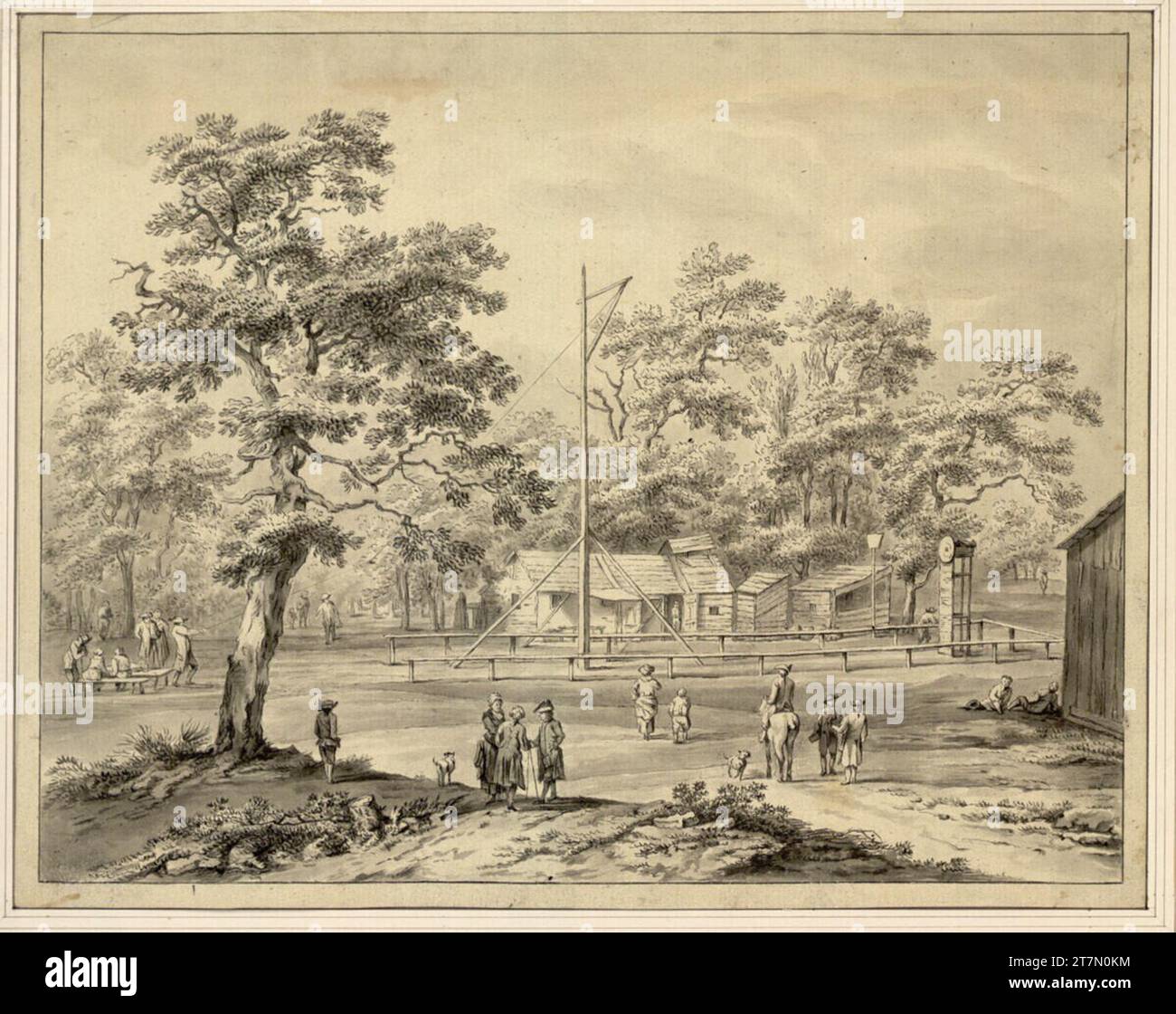 Anonym the bird shooting in the Prater. Pennello Foto Stock