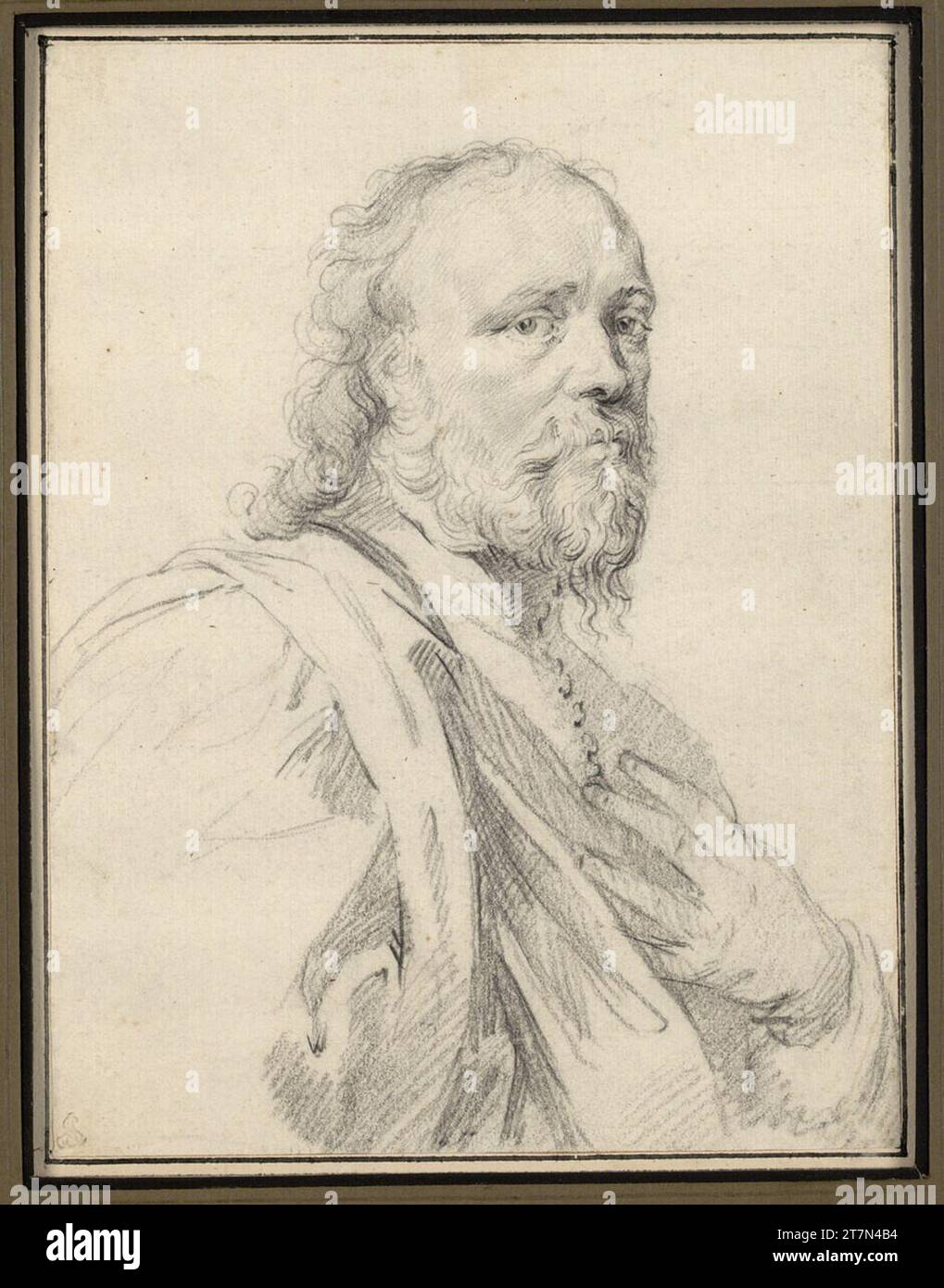 Anthonis van Dyck Sir Kenelmus Digby. Gesso nero Foto Stock