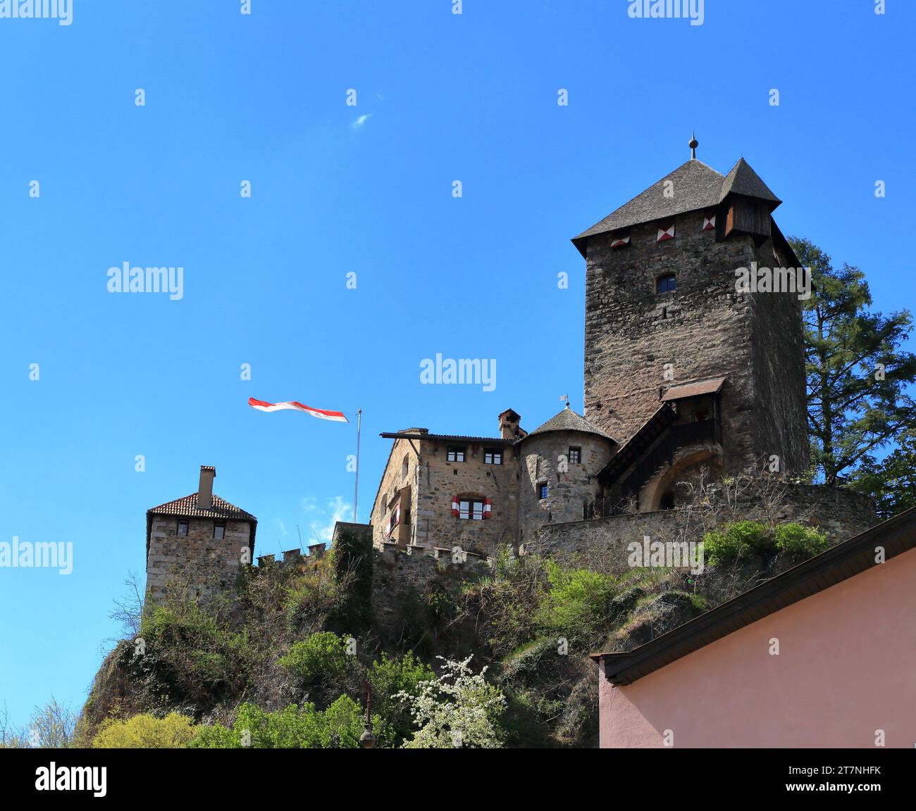 Castello di Branzoll (Burg Branzoll), Klausen, alto Adige (Südtirol), Italia. Castel Branzoll, chiusa, alto Adige, Italia Foto Stock