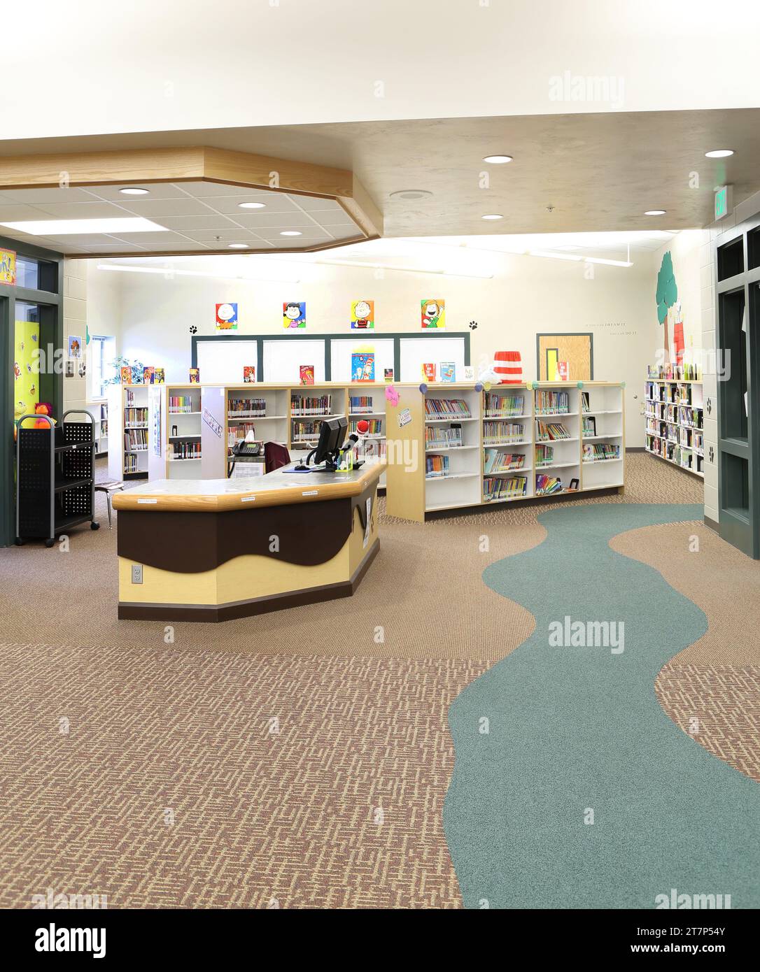 Moderno centro multimediale della scuola elementare. Foto Stock