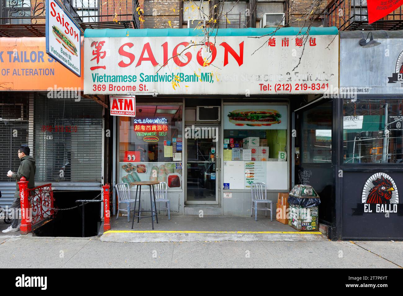 Saigon Vietnamita Sandwich, 369 Broome St, New York, New York, foto di un negozio banh mi a Manhattan Chinatown. Foto Stock