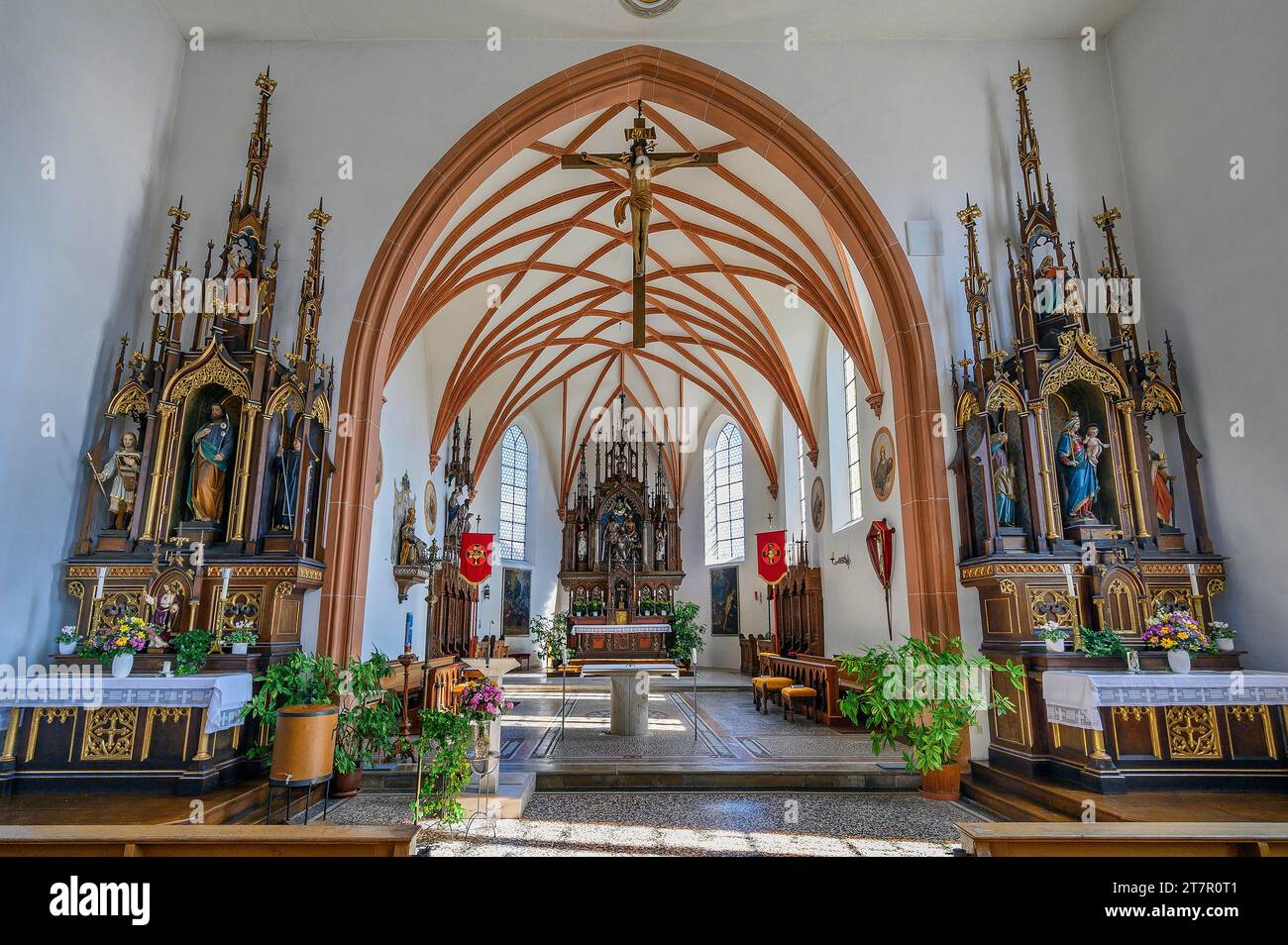 Chiesa di San Giacomo, Markt Rettenbach, Svevia, Baviera, Germania Foto Stock