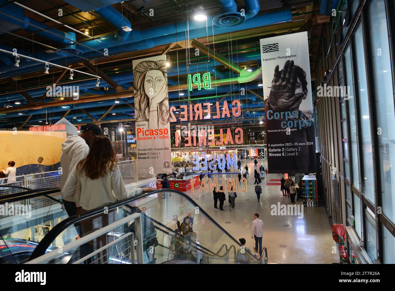 Il centro Pompidou a Parigi, in Francia. Foto Stock