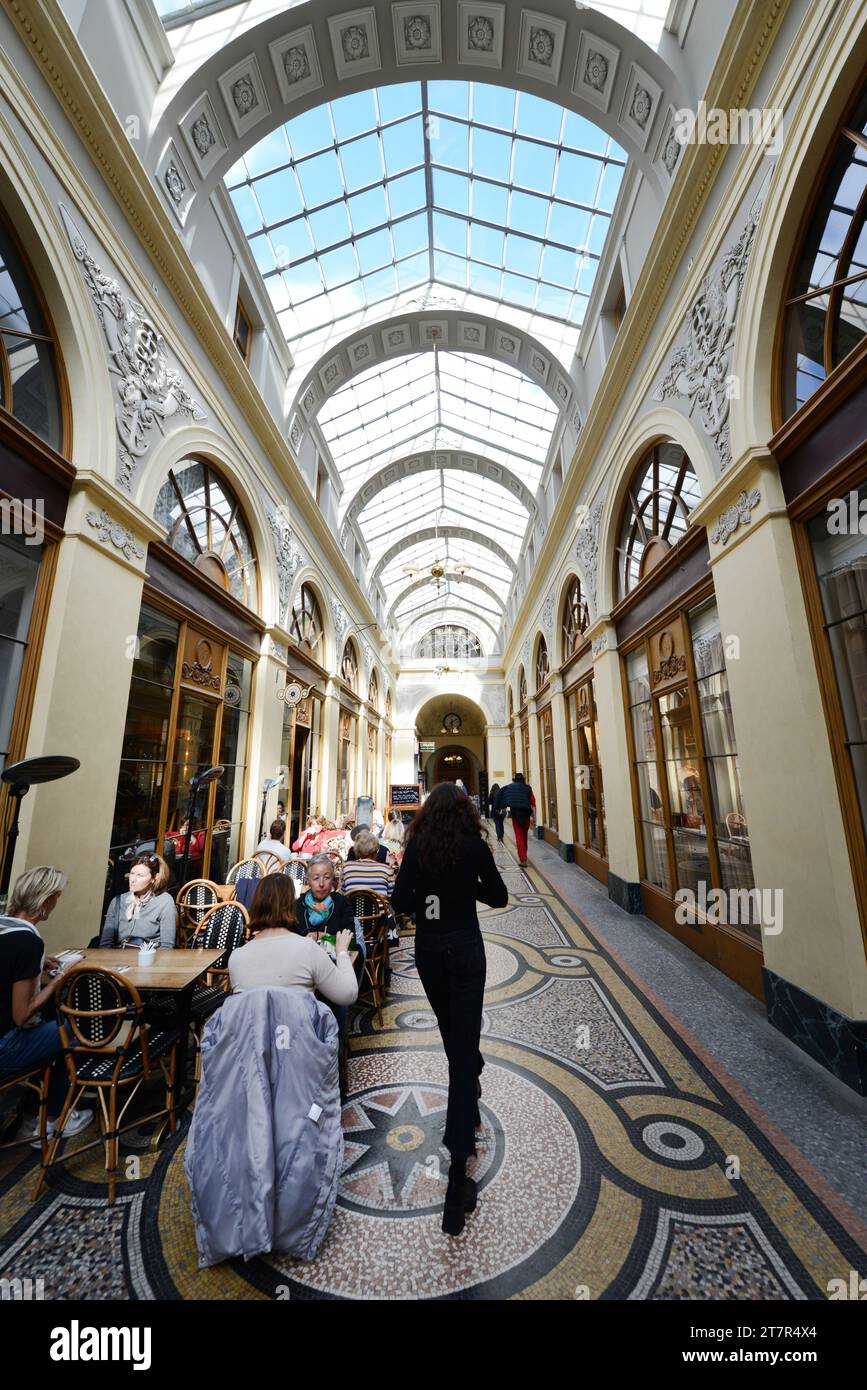 Galerie Vivienne - Una galleria di negozi costruita nel 1823 su progetto dell'architetto francese-Jean Delanno. Parigi, Francia. Foto Stock