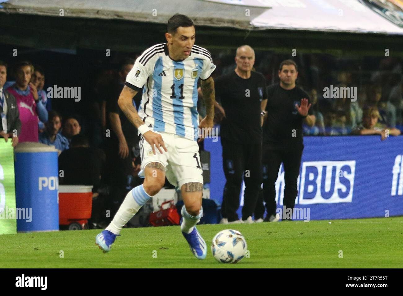 Buenos Aires, Argentina. 16 novembre 2023. Angel di María argentino durante la partita di qualificazione alla Coppa del mondo 2026 allo Stadio la Bombonera ( Credit: Néstor J. Beremblum/Alamy Live News Foto Stock