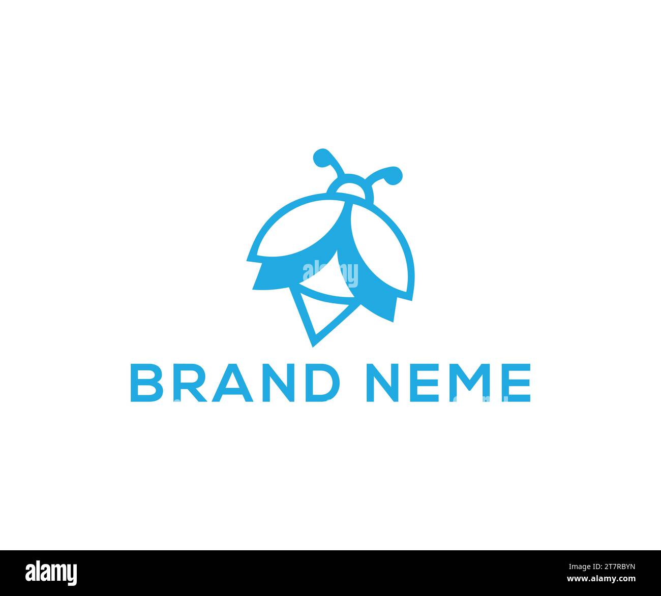 Vettore di design del logo insetti Illustrazione Vettoriale