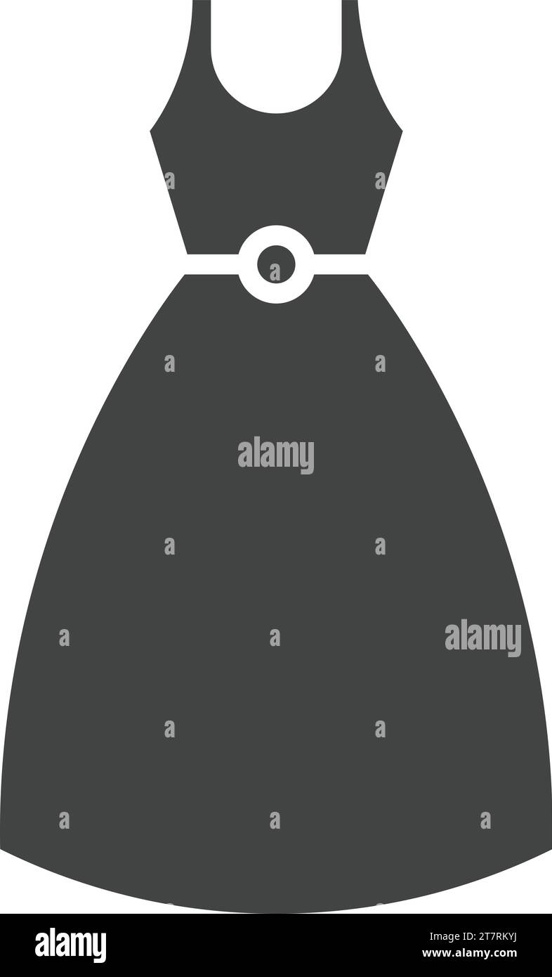 Immagine vettoriale icona abito da cocktail. Illustrazione Vettoriale