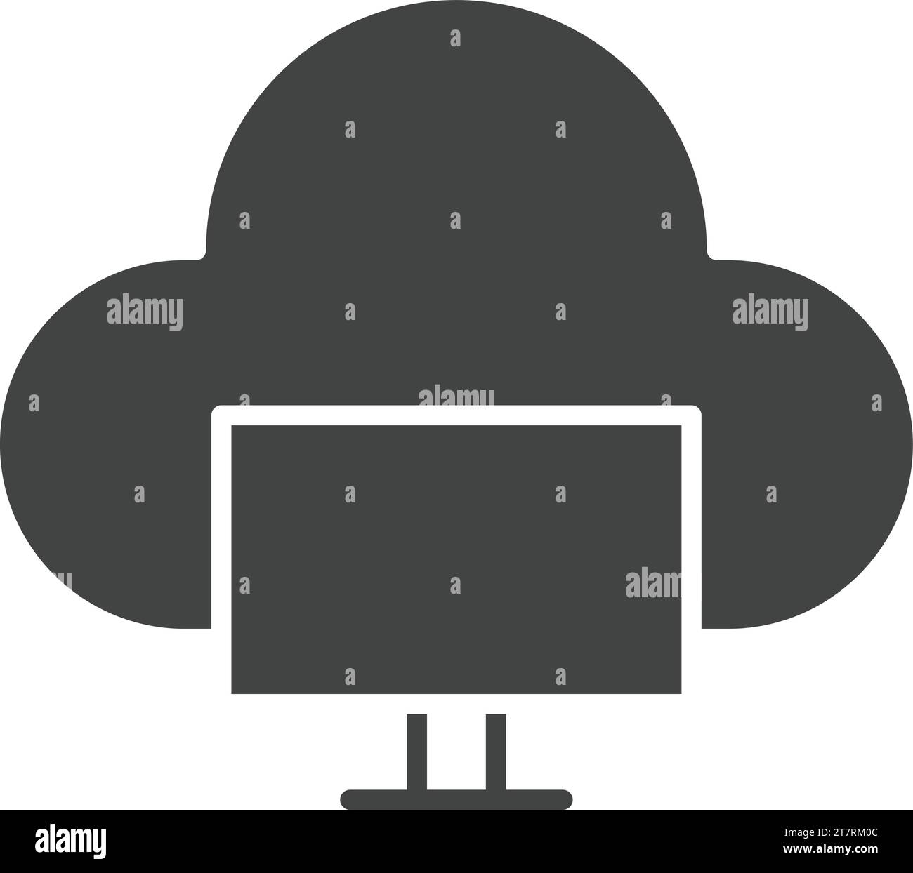 Immagine vettoriale icona sistema cloud. Illustrazione Vettoriale