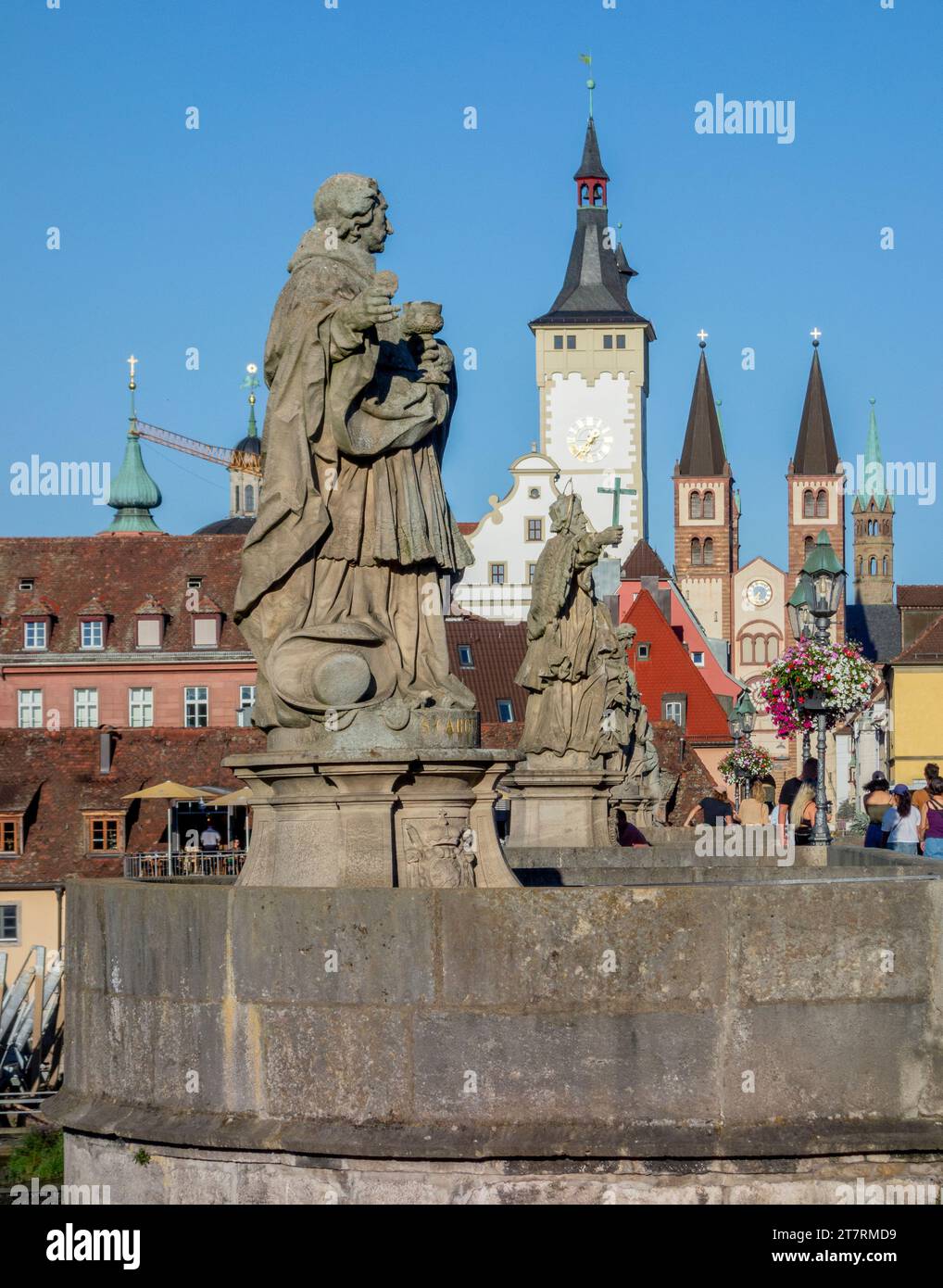 Impressione di Wuerzburg, una città nella regione della Franconia in Baviera, in Germania Foto Stock