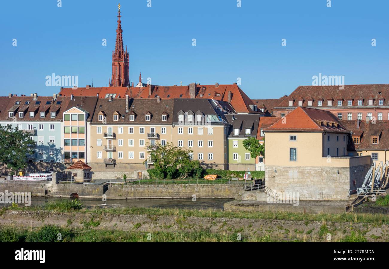 Impressione di Wuerzburg, una città nella regione della Franconia in Baviera, in Germania Foto Stock