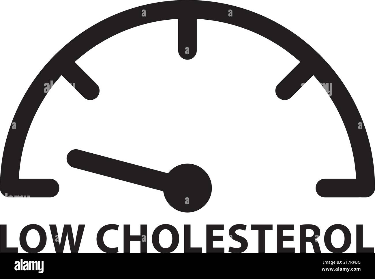 Icona di basso colesterolo. Disegno di simboli e simboli vettoriali su sfondo bianco. EPS 10 Illustrazione Vettoriale