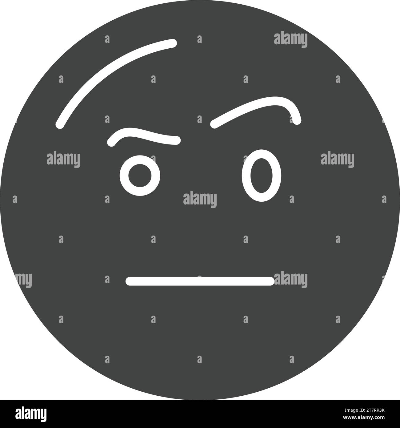 Immagine vettoriale con icona sopracciglia rialzata. Illustrazione Vettoriale