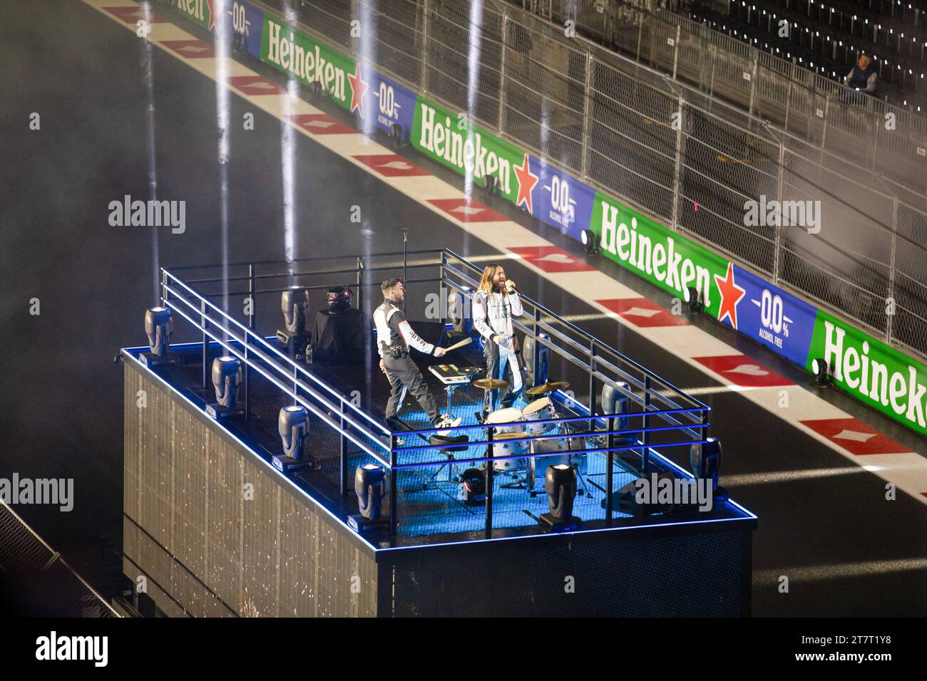 Cerimonia aperta durante il GRAN PREMIO DI FORMULA 1 HEINEKEN SILVER LAS VEGAS 2023 - dal 17 al 19 novembre 2023 Las Vega, Nevada, USA Foto Stock