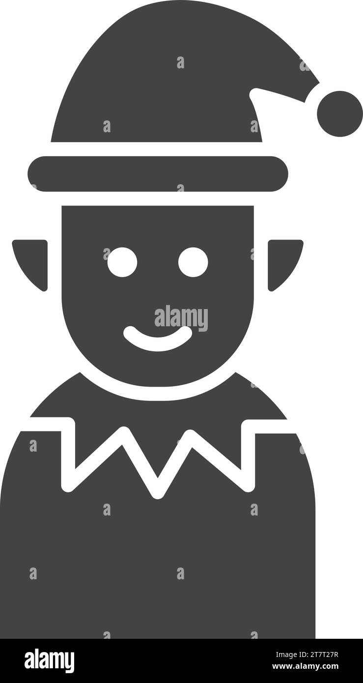 Immagine vettoriale dell'icona Man Elf. Illustrazione Vettoriale