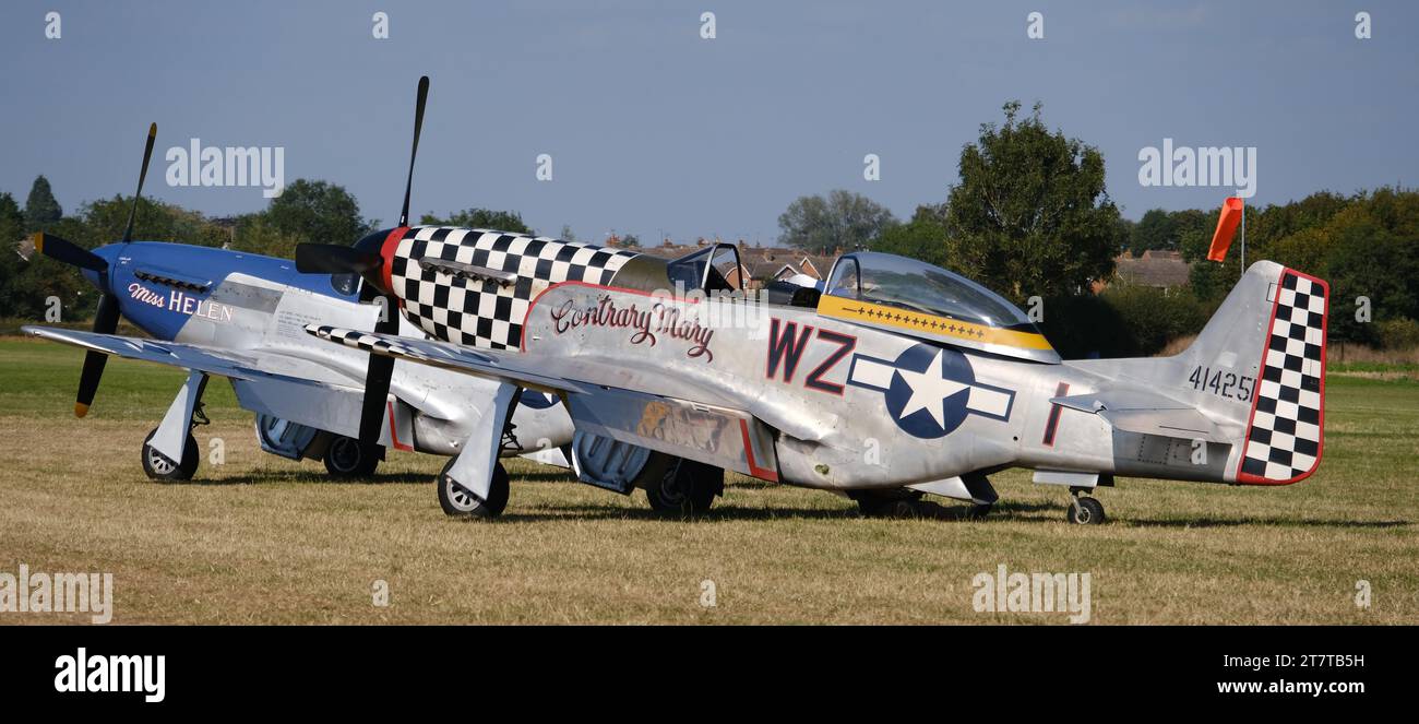 La North American Aviation P Mustang è un americano di long-range, monomarca Seat fighter e caccia bombardiere utilizzati durante la Seconda Guerra Mondiale e la guerra di Corea Foto Stock