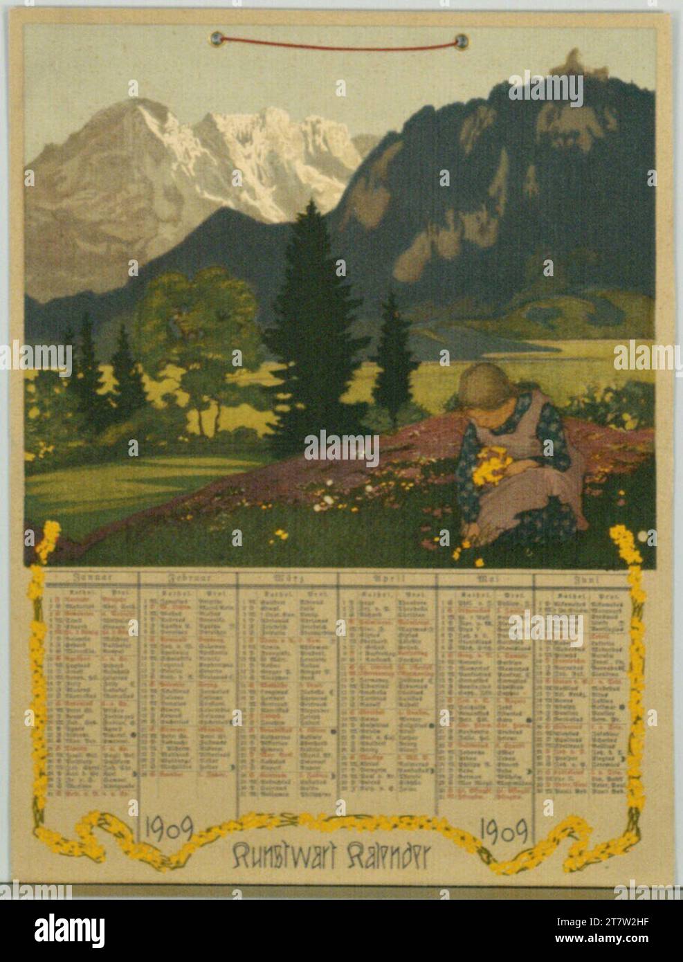 Anonym Kunstwart Calendar 1909. Colore 1908 , 1908 Foto Stock