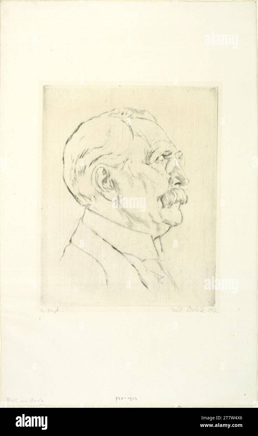 Emil Orlik Wilhelm von Bode. Caltnadel 1917 , 1917 Foto Stock