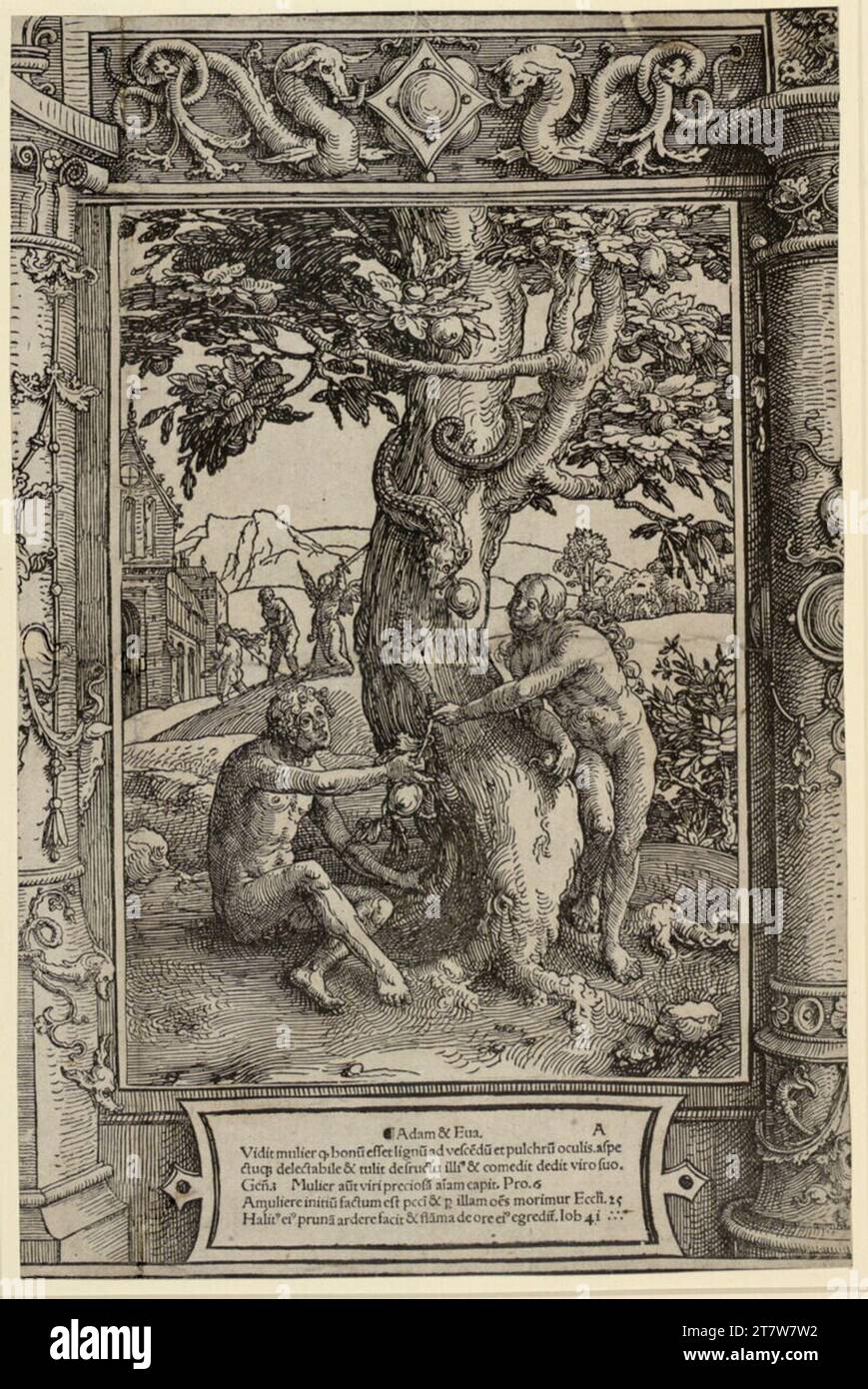 Lucas Hugensz. Van Leyden la caduta. Woodcut intorno al 1517 Foto Stock