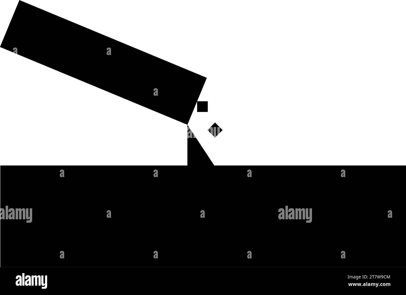 Il calcestruzzo versa icona colata colore nero illustrazione vettoriale immagine semplice stile piatto Illustrazione Vettoriale
