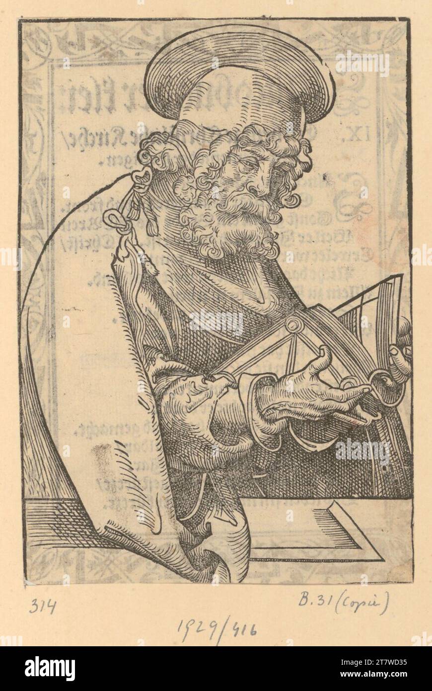 Anonimo l'apostolo Matthew. Woodcut 16. Secolo, XVI secolo Foto Stock