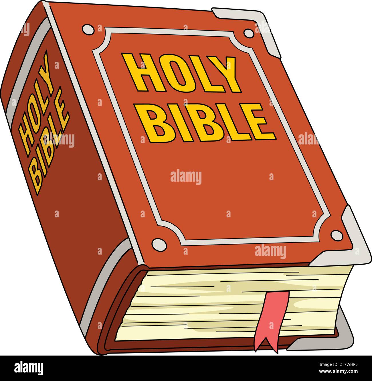 Illustrazione della parete colorata del fumetto della Sacra Bibbia Illustrazione Vettoriale