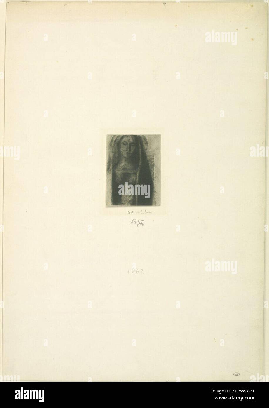 Odilon Redon Principessa Maleine; ODER: La piccola Madonna. incisione 1892 , 1892 Foto Stock