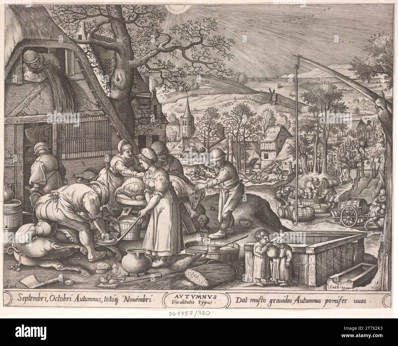 Hans Bol Herbst. Stampa in rame 1570 , 1570 Foto Stock