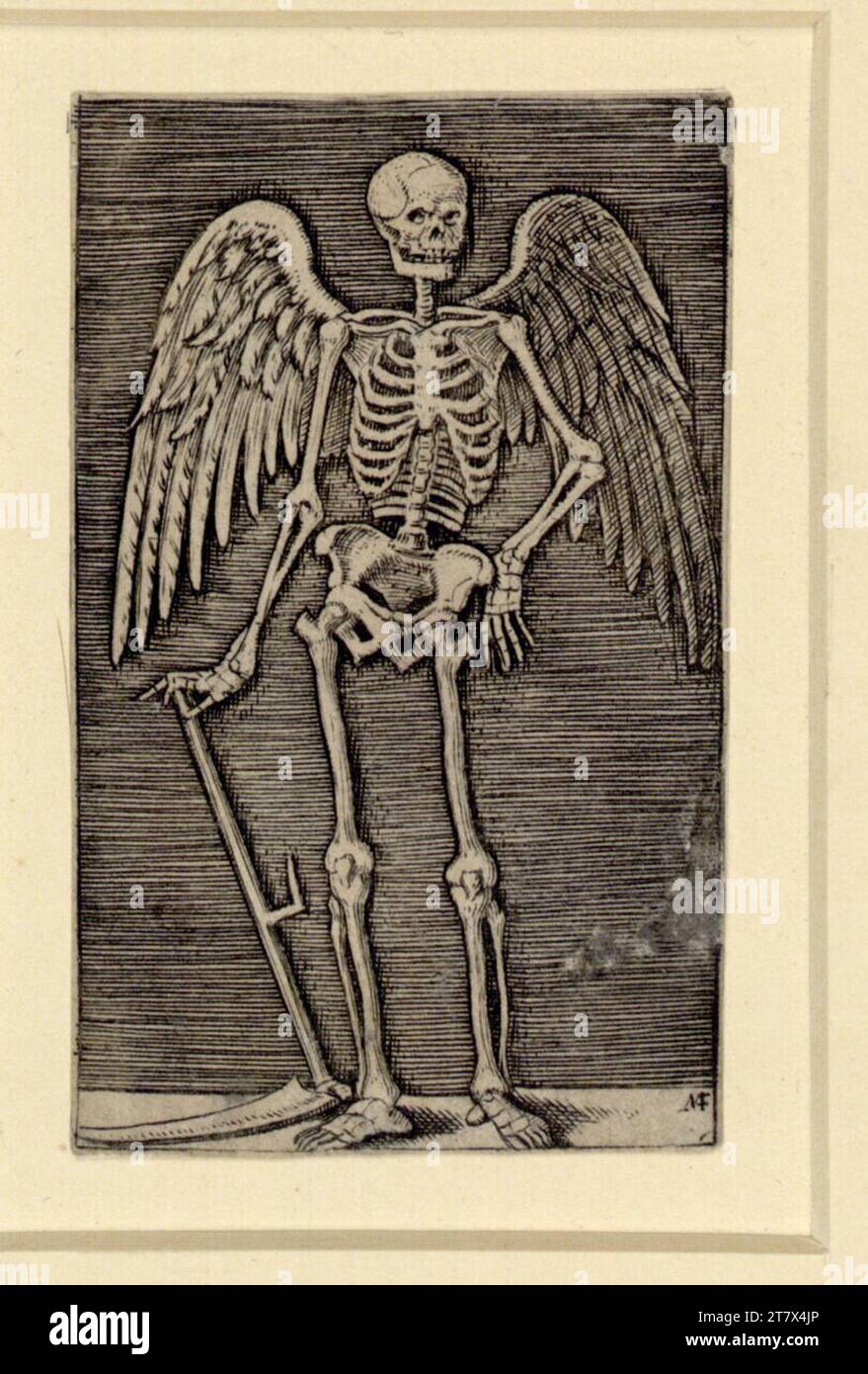 Marcantonio Raimondi la morte. Stampa con incisione in rame intorno al 1500 - 1510 Foto Stock